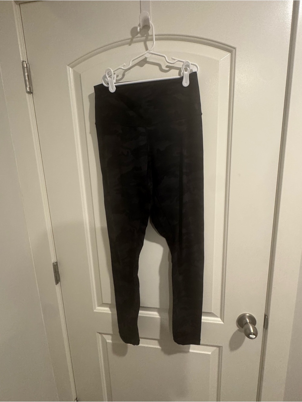 Womens Black Camouflage Leggings